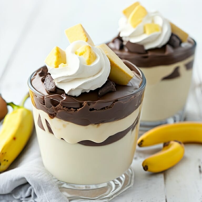 Chocolate and Caramel Banana Pudding