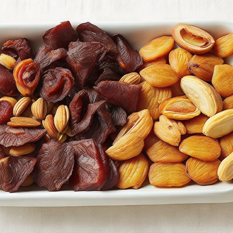 Dried fruits and nuts make for a delicious sna