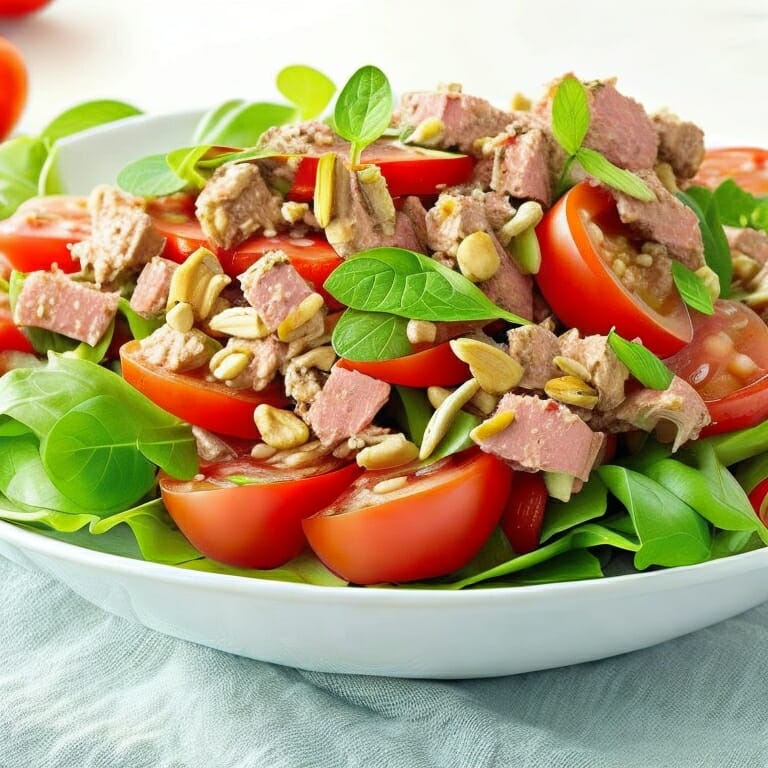Fresh Tomato Tuna Salad with Nuts