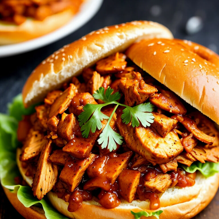 Hot Spicy Cajun Pulled Chicken with Buns