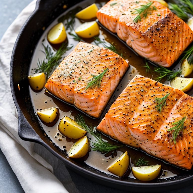 One-pan roasted salmon with fennel & potatoes