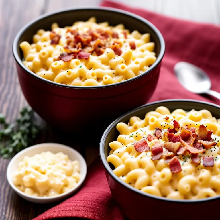 Bacon in the mac and cheese
