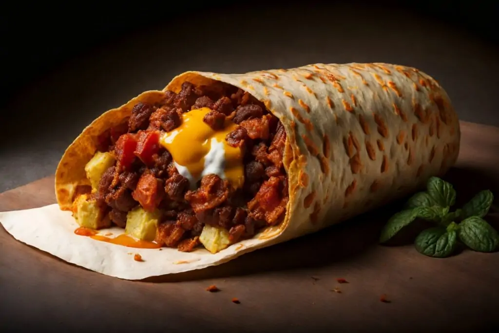 Breakfast Burrito with Chorizo and Potatoes