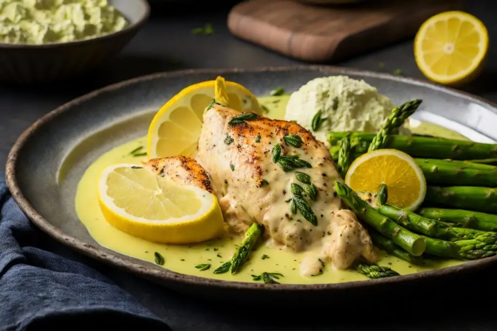 Creamy Lemon Chicken and Asparagus