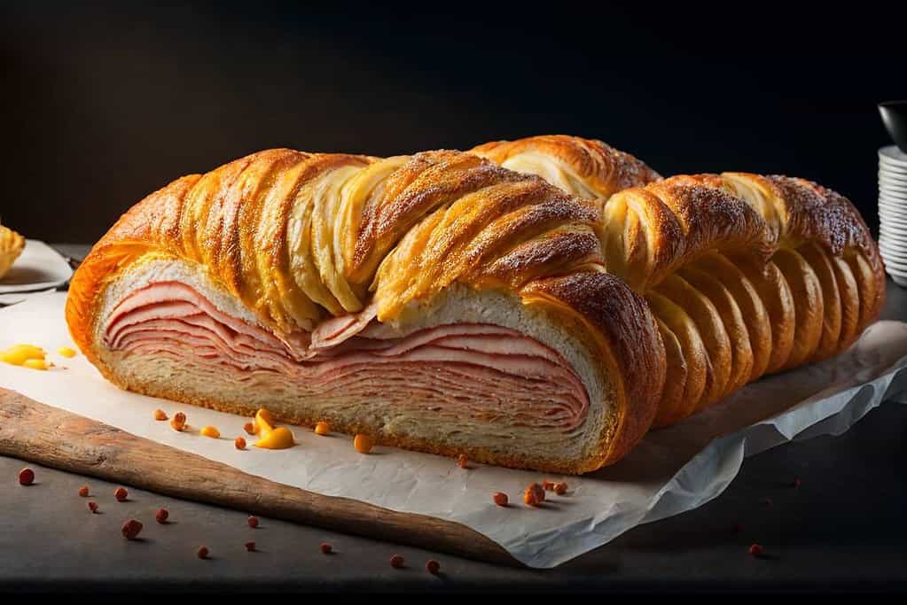 French Croissant with Ham and Cheese