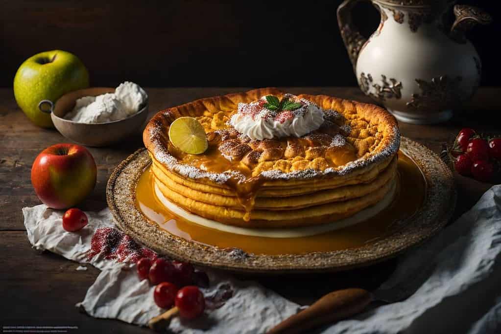 German Pancakes with Apple Compote