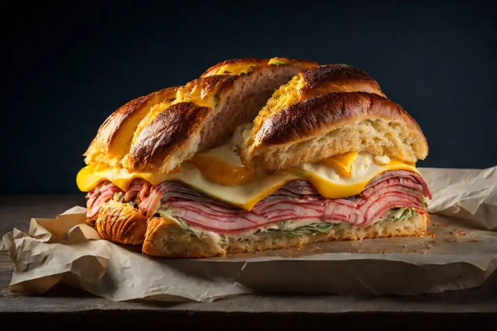 Ham and Cheese Croissant Sandwich