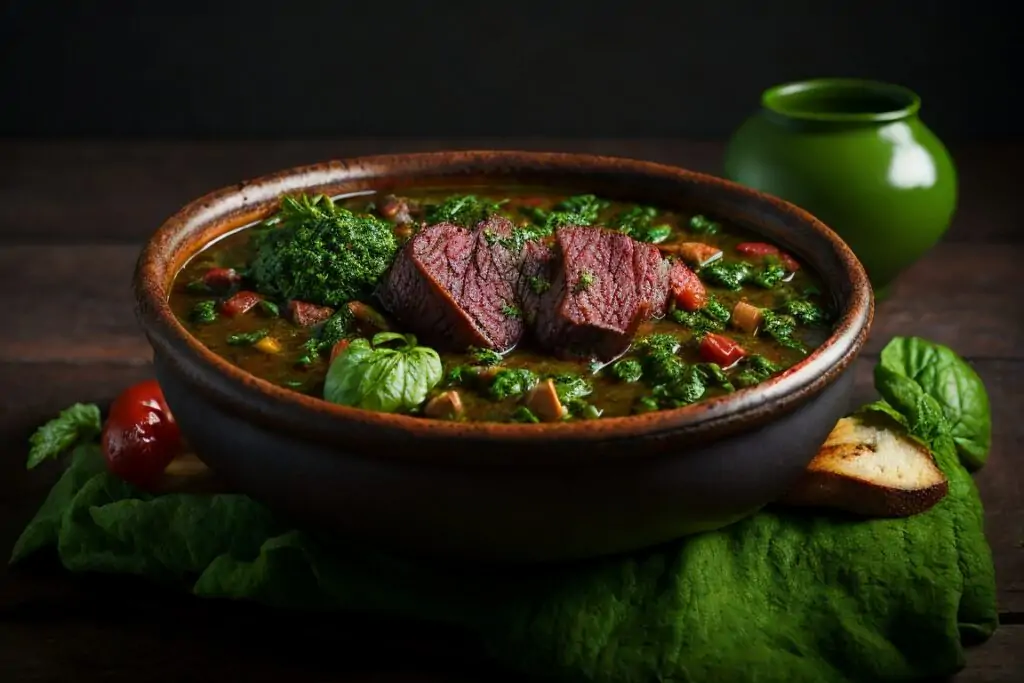 Hearty Beef Stew with Salsa Verde