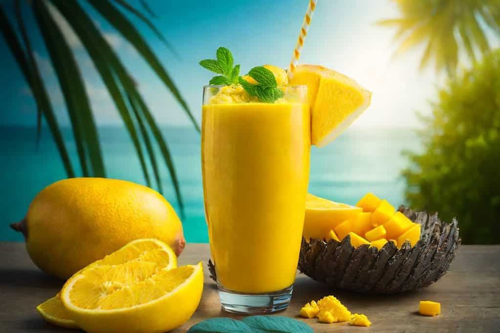 Mango Pineapple Smoothie with Coconut Water