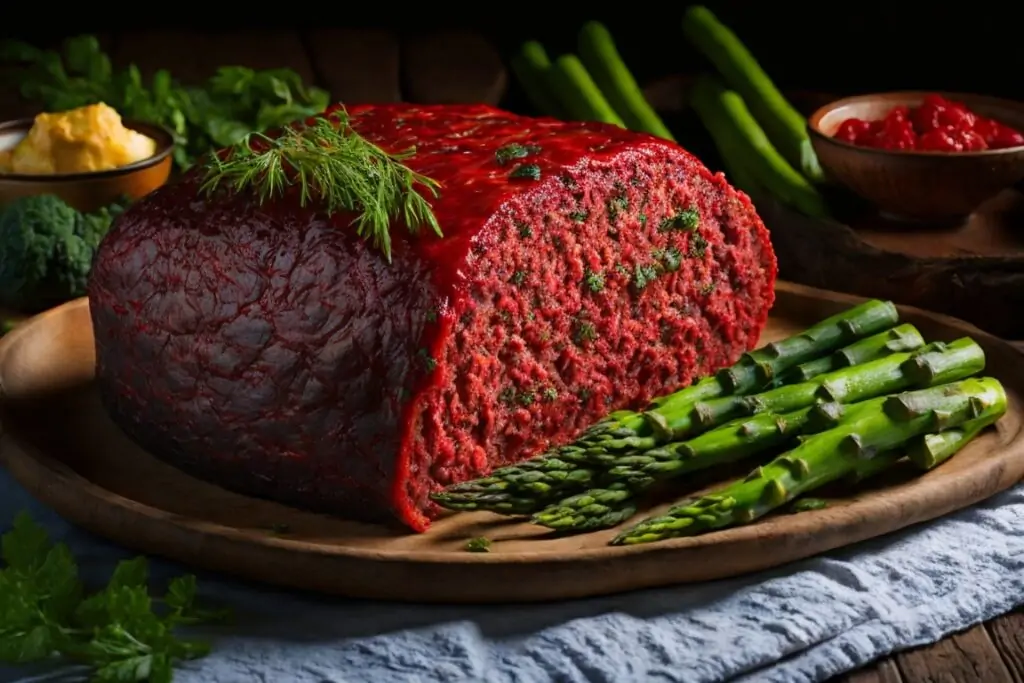 Savory Meatloaf with Asparagus