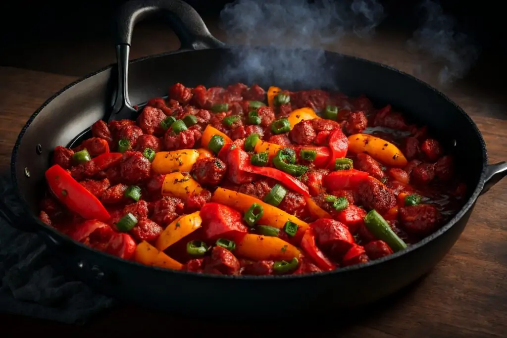 Spicy Sausage and Pepper Skillet